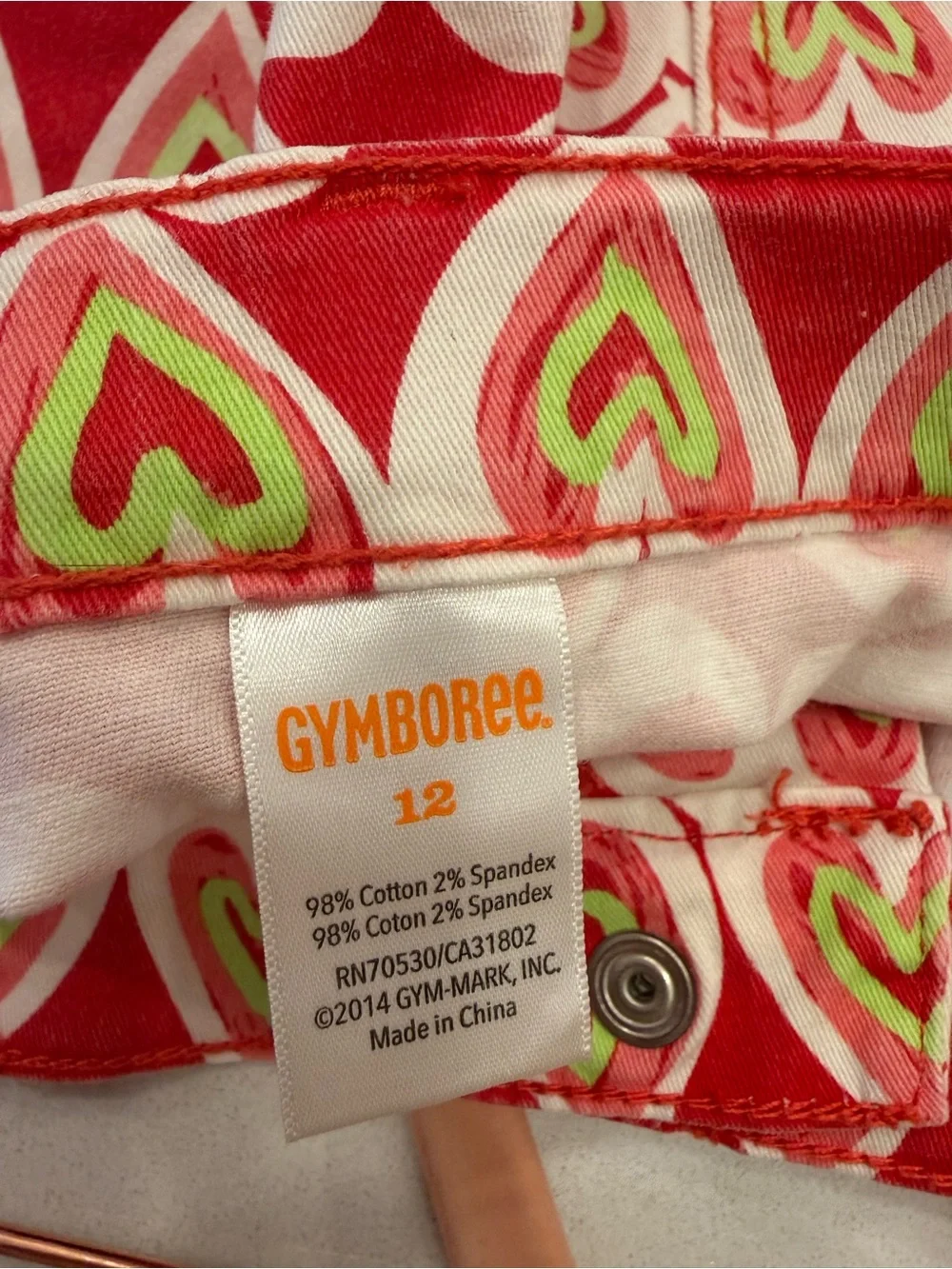 Gymboree heart denim skirt